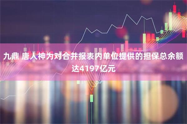 九鼎 唐人神为对合并报表内单位提供的担保总余额达4197亿元