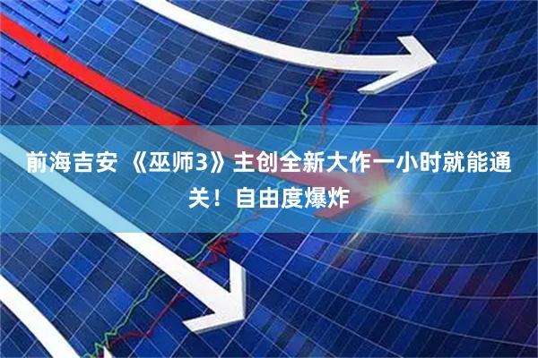 前海吉安 《巫师3》主创全新大作一小时就能通关！自由度爆炸