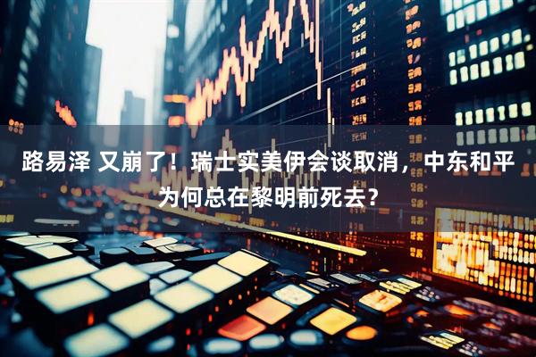 路易泽 又崩了！瑞士实美伊会谈取消，中东和平为何总在黎明前死去？